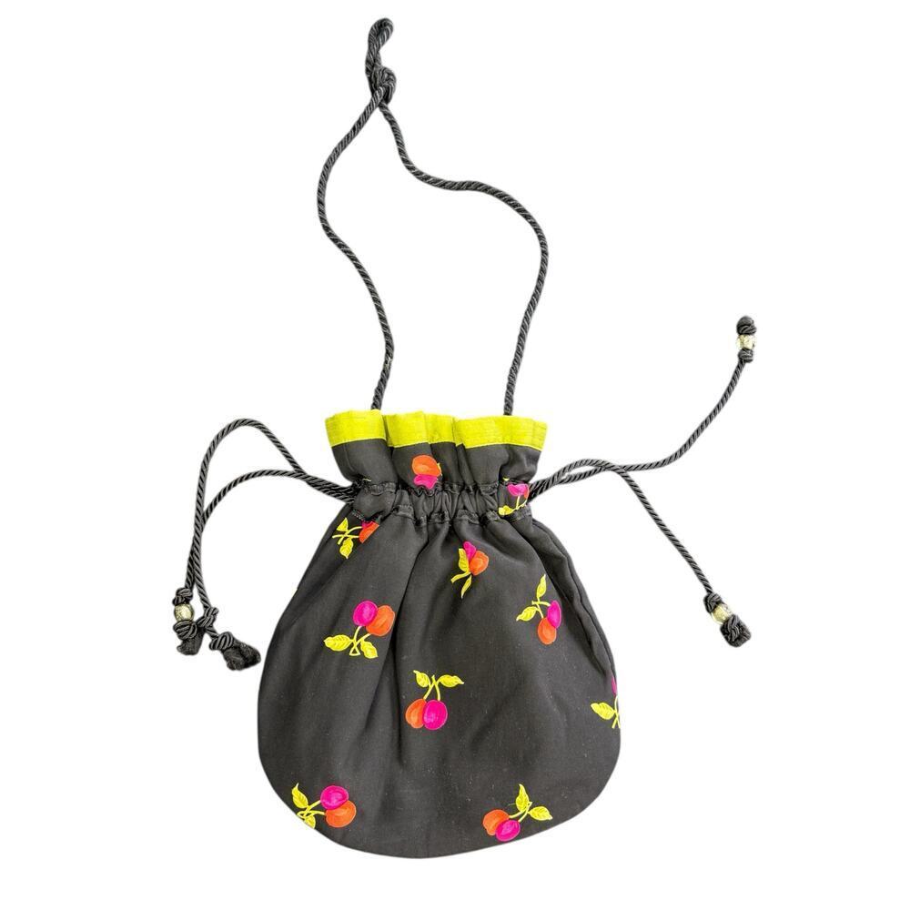 Bagz y2k Cherry Stachel Mini Purse Handbag Black Red Chartreuse Green
